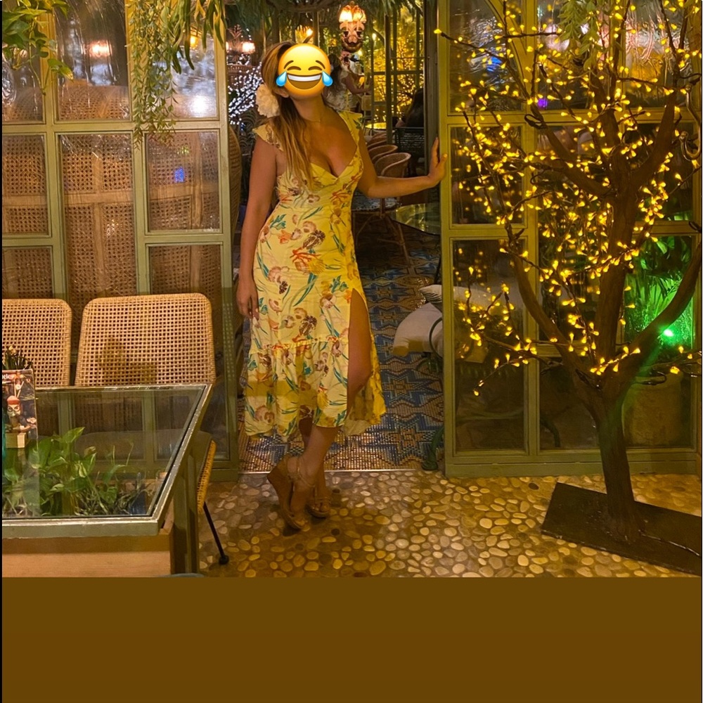 Yellow long dress
